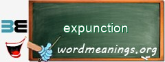 WordMeaning blackboard for expunction